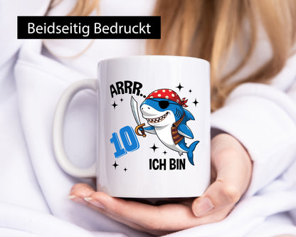 10. Geburtstag | 10 Jahre Arr Pirat Hai Piraten Geschenkidee Humor Tasse