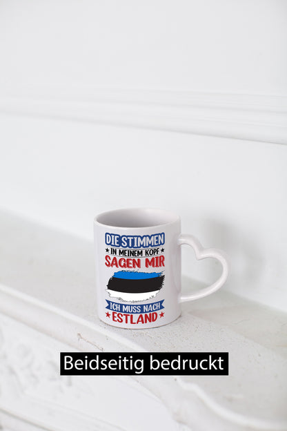 Estland | Urlaub Stimmen in meinem Kopf Traumland Geschenkidee Humor Tasse