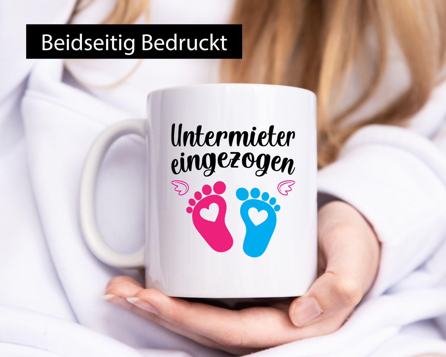 Untermieter eingezogen | Babyfüsschen Humor Geschenkidee Tasse
