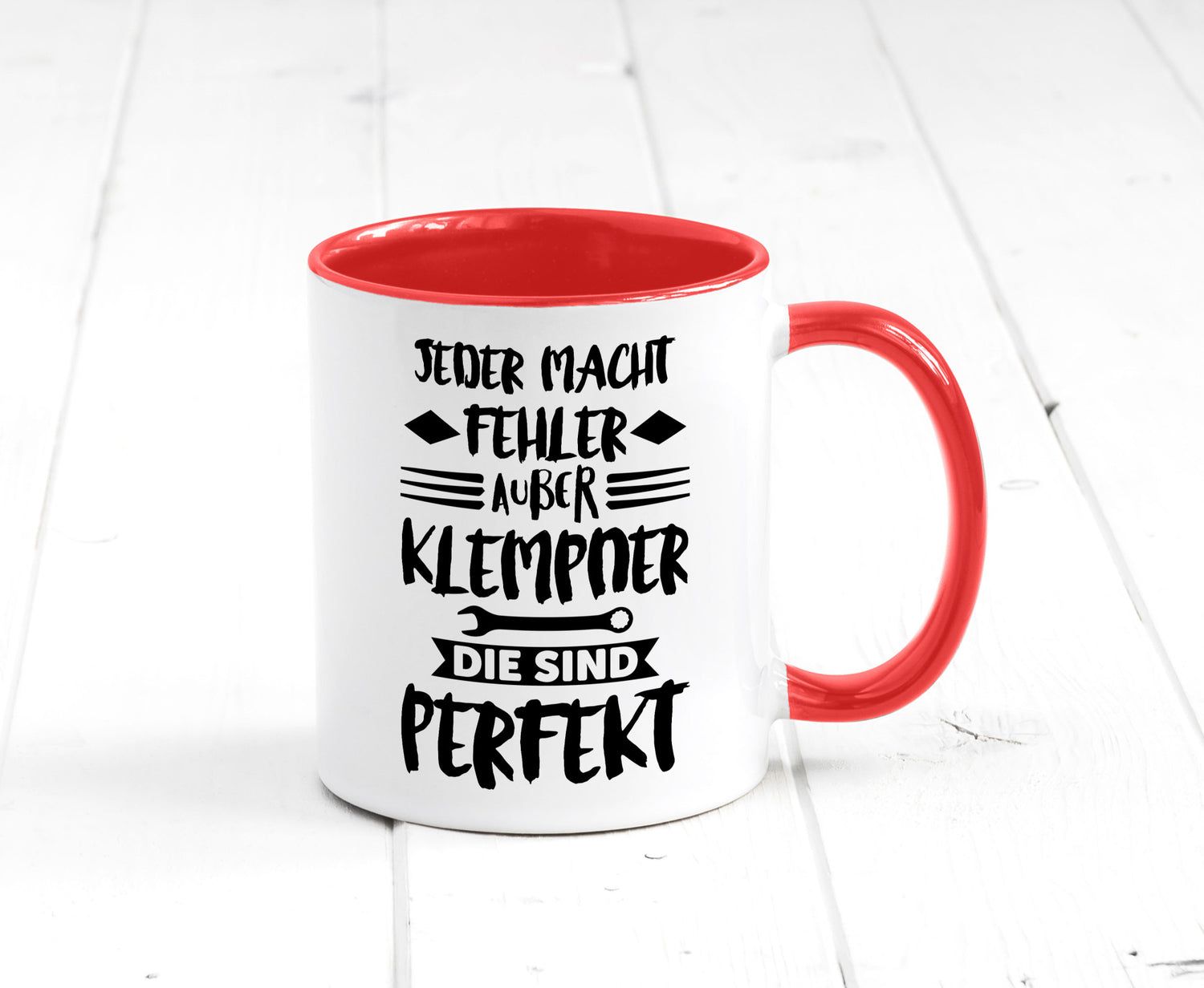 Jeder macht fehler nur Klempner sind Perfekt Humor Geschenkidee Tasse