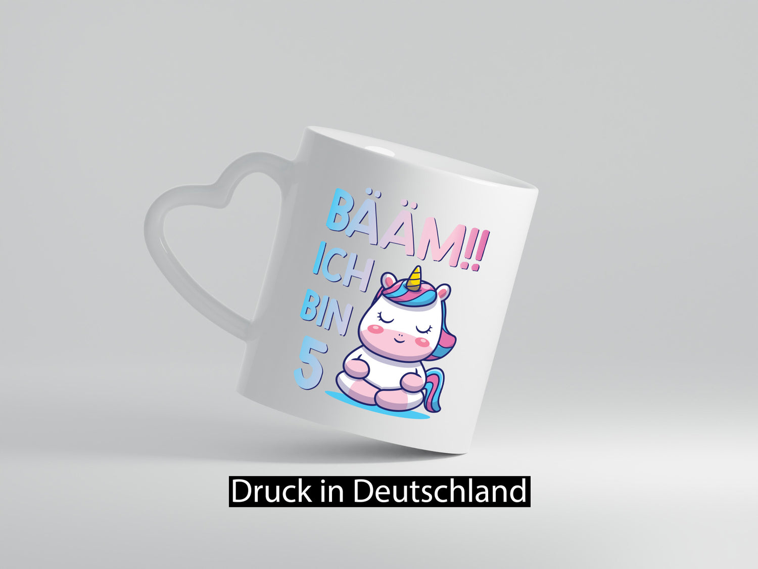 Baam!! Ich bin 5 | Einhorn Geschenkidee Humor Tasse