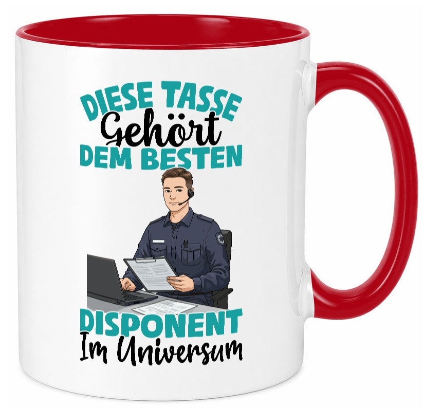 Im Universum: Disponent | Zuteiler Humor Geschenkidee Tasse