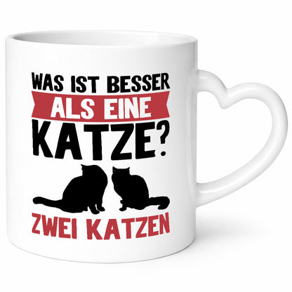 Zwei Katzen lustig Tierliebhaber Humor Geschenk Tasse