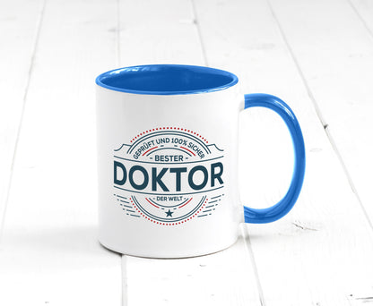 Geprüft und sicher: Doktor | Doktorand Doktortitel lustiger Spruch Geschenk Tasse