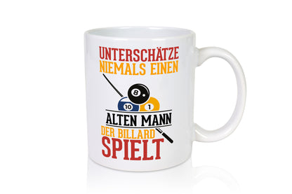 Billardspieler | Alter Mann Fähigkeiten Billardkugeln Geschenkidee Humor Tasse