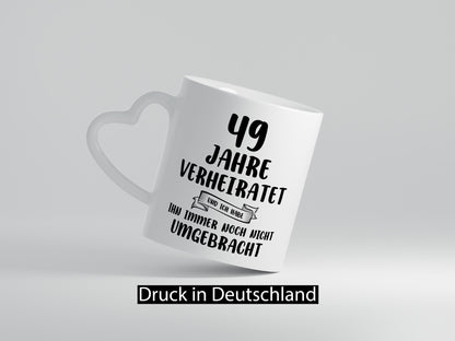 49 Jahre Verheiratet, immer noch am Leben! Humor Geschenkidee Tasse
