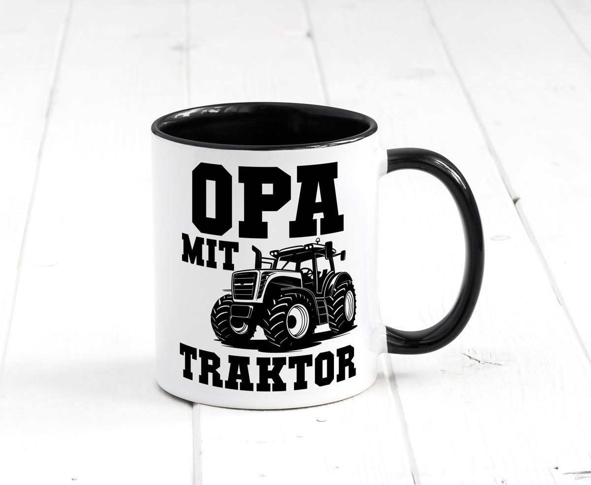 Opa mit Traktor | Geschenkidee Familie Humor Tasse