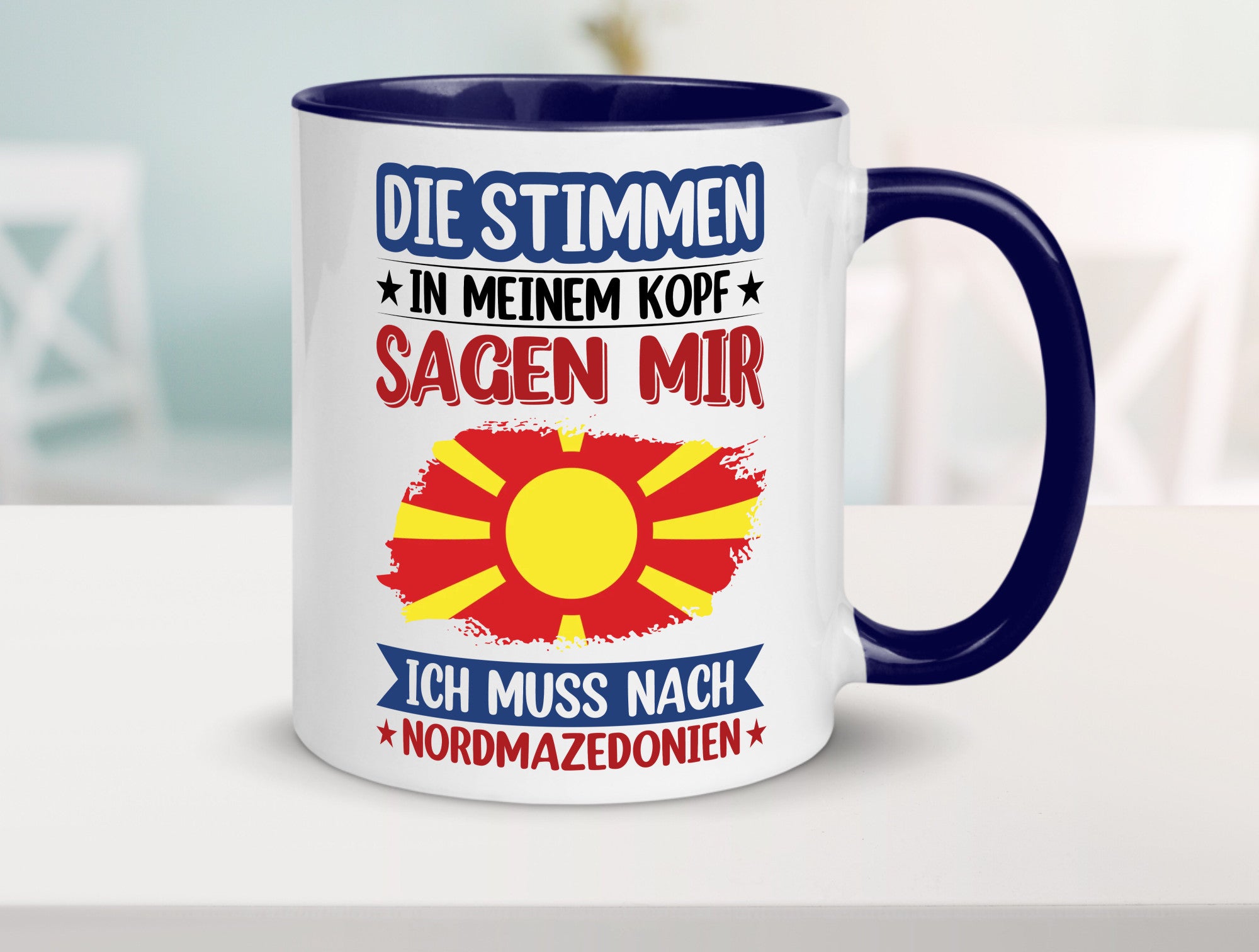 Nordmazedonien | Urlaub Stimmen in meinem Kopf Geschenk Humor Geschenkidee