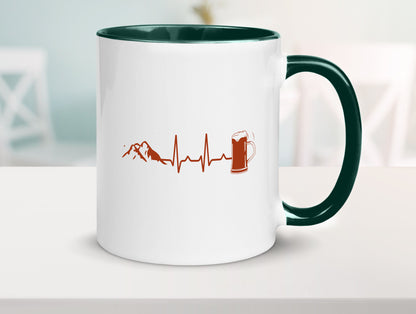 Berge und Bier | Wandern Wanderer Biertrinken Geschenkidee Humor Tasse