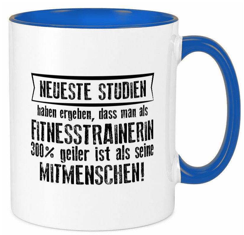Neuste Studien: Fitnesstrainerin | Trainerin Sport lustig Humor Geschenkidee Tasse