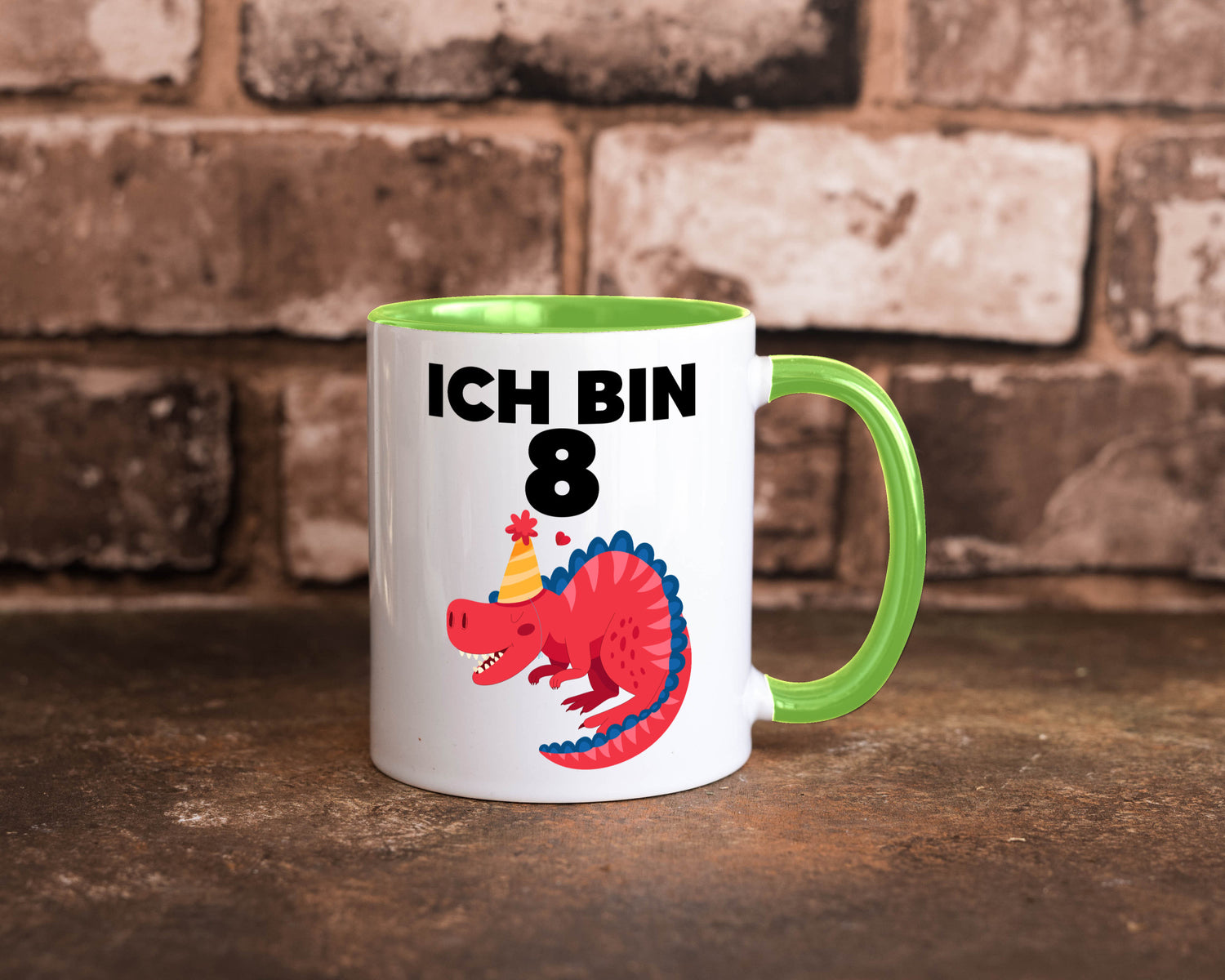8. Geburtstag | Dino Dinosaurier 8 Jahre lustig Geschenkidee Geschenk Tasse