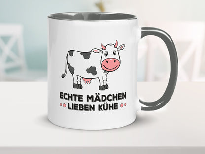 Echte mädchen lieben Kühe | Farm Farmer Bauer lustiger Spruch Geschenk Humor