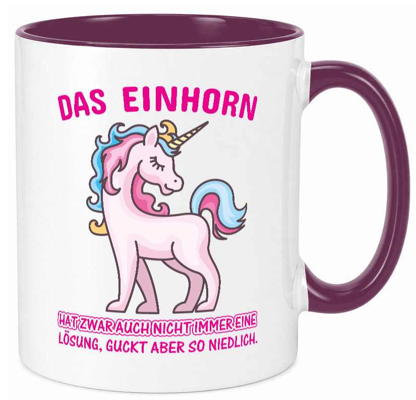 Niedliches Einhorn | lustige Tasse Frauen Mädchen lustiger Spruch Geschenk