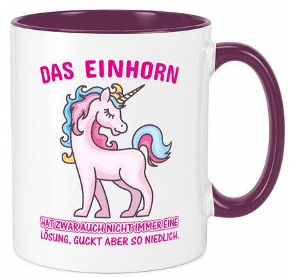 Niedliches Einhorn | lustige Tasse Frauen Mädchen lustiger Spruch Geschenk