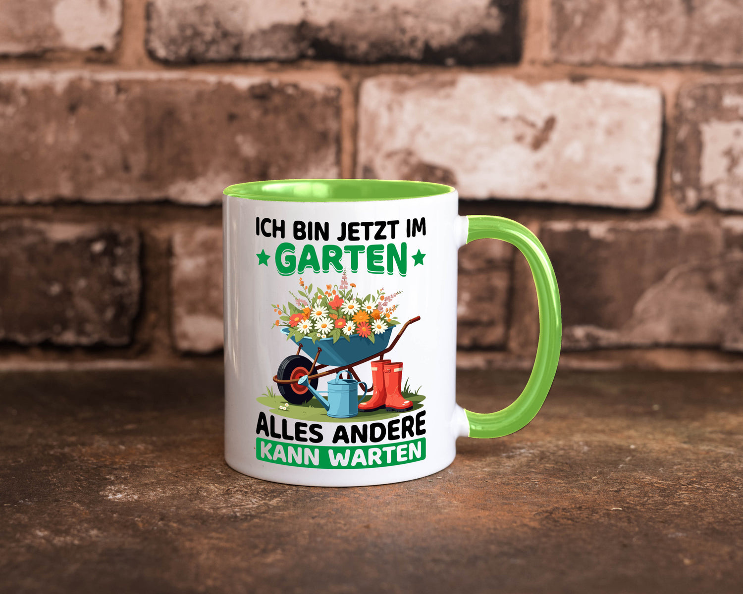 Im Garten alles andere kann warten | Gärtner Gartenarbeit Geschenk Arbeit
