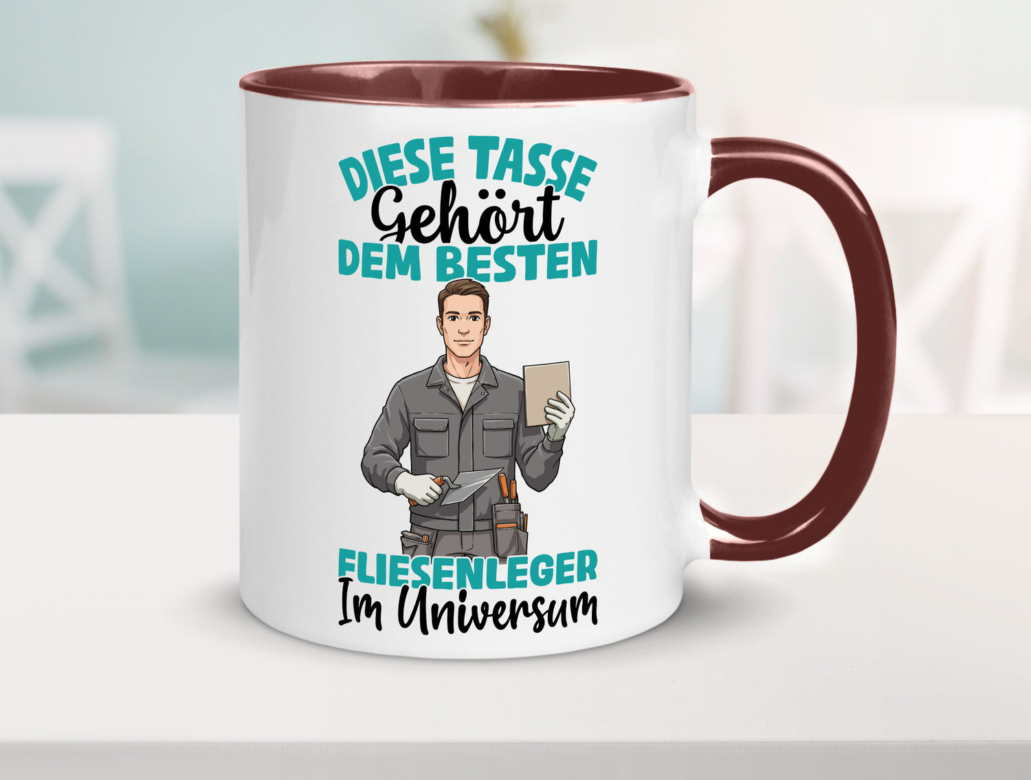 Im Universum: Fliesenleger | Fliesenlegen Bau Geschenk Humor Geschenkidee