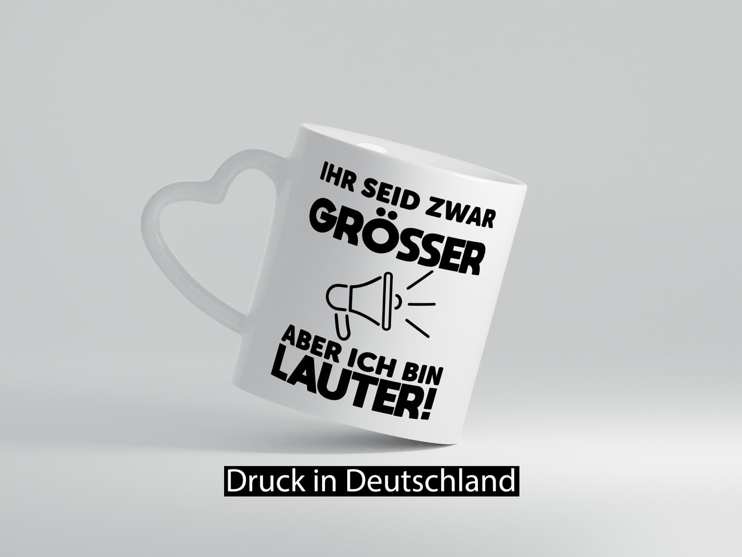 Ihr seid zwar größer aber ich bin Lauter lustiger Spruch Geschenk Humor