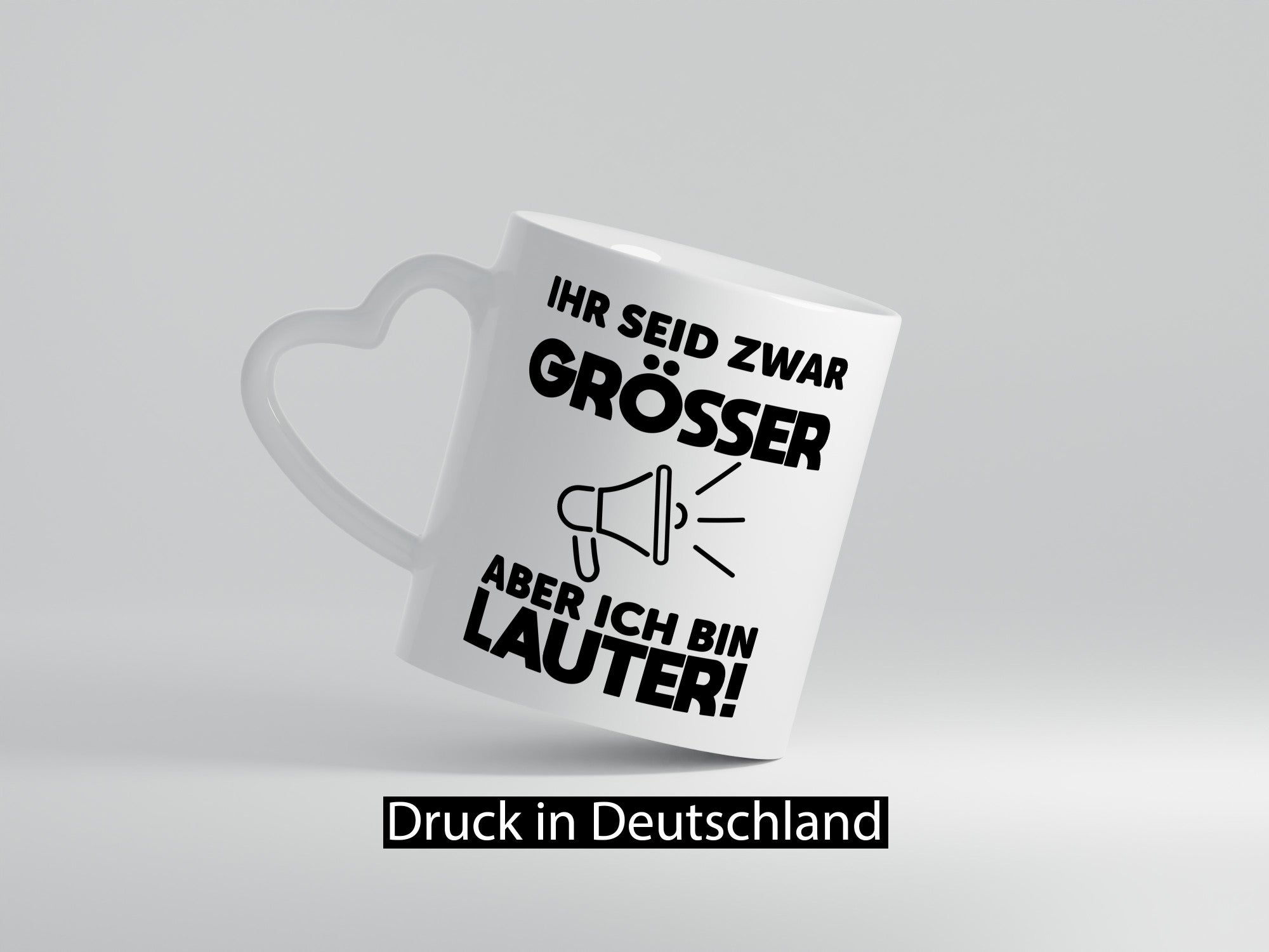 Ihr seid zwar größer aber ich bin Lauter lustiger Spruch Geschenk Humor