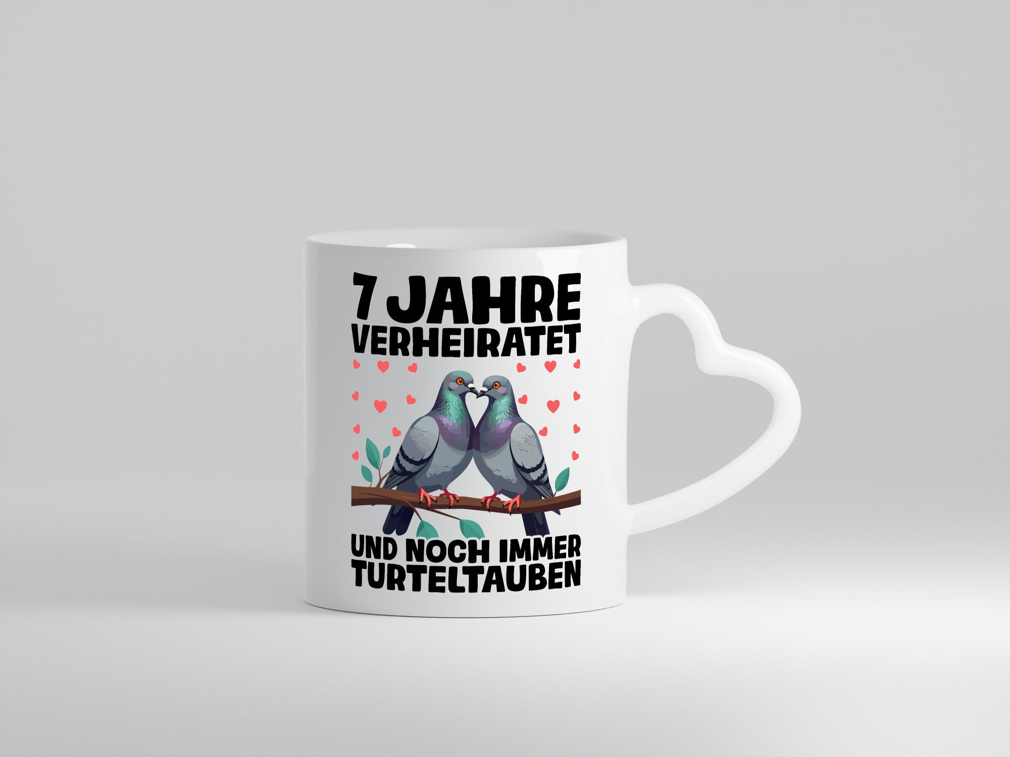 7 Jahre verheiratet | Turteltauben Ehe Ehepaar Geschenkidee Humor Tasse