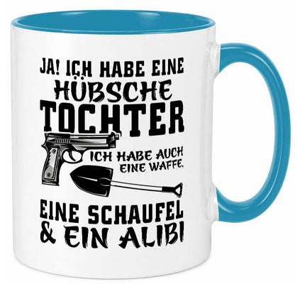 Hübsche Tochter Geschenk Familie Geschenkidee lustiger Spruch Tasse