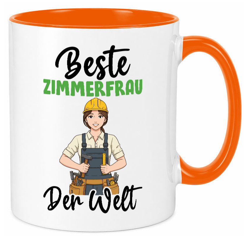 Beste Zimmerfrau| Holzbau | Handwerkerin v2 Geschenk Humor Geschenkidee