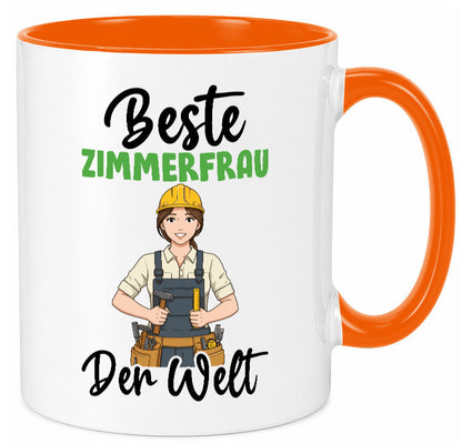 Beste Zimmerfrau| Holzbau | Handwerkerin v2 Geschenk Humor Geschenkidee