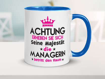 Seine Majestät Managerin | Management lustig Humor Geschenkidee Geschenk Tasse