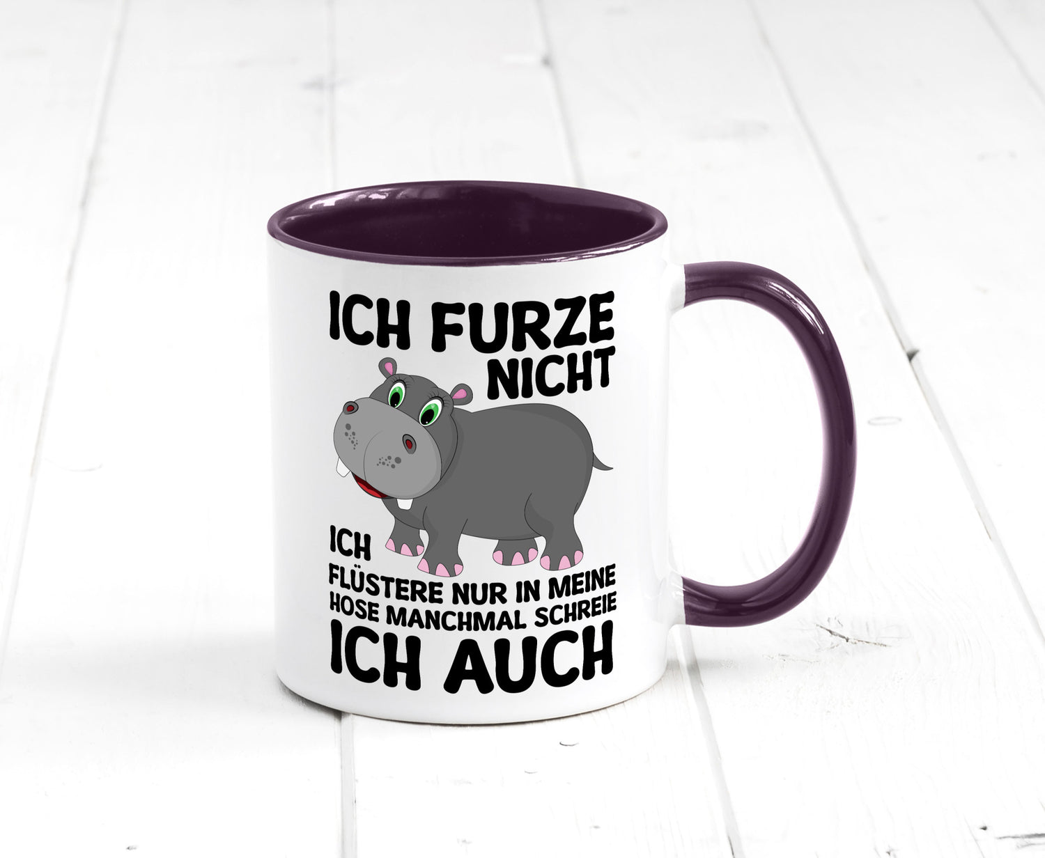 Ich furze nicht | furznilpferd v2 Humor Geschenkidee Tasse