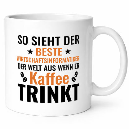 Kaffee trinkt: Wirtschaftsinformatiker | Informatik Humor Geschenkidee Tasse