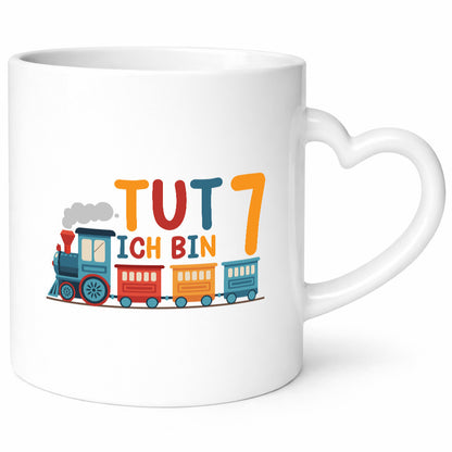 7. Geburtstag | 7 Jahre Eisenbahn Zug junge Humor Geschenkidee Tasse