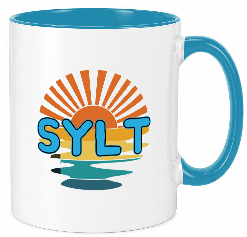 Sylt Tasse | Sonnenuntergang Sylter Möwen Motiv Geschenkidee Humor