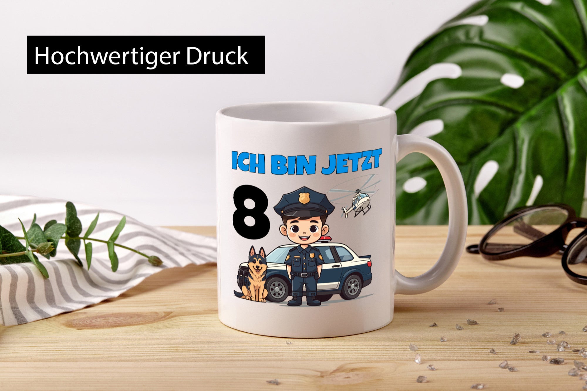 8. Geburtstag | 8 Jahre Polizei Kind Polizeiauto lustig Geschenkidee Geschenk