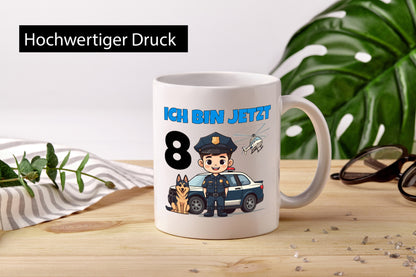 8. Geburtstag | 8 Jahre Polizei Kind Polizeiauto lustig Geschenkidee Geschenk