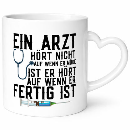 Ein Arzt hört nicht auf | Klinik Statement Stethoskop Geschenkidee Humor Tasse