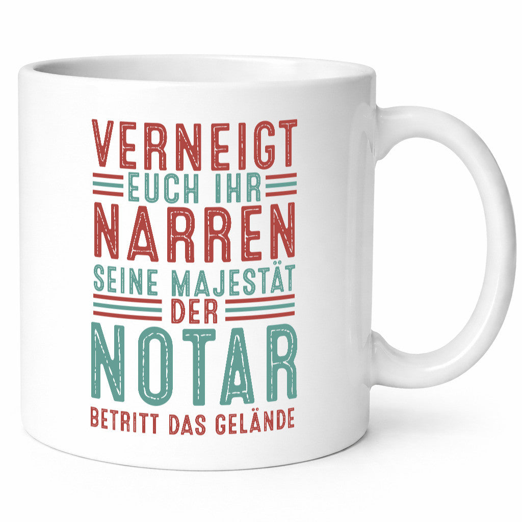 Verneigt euch: Notar | Jurist Humor Geschenkidee Tasse