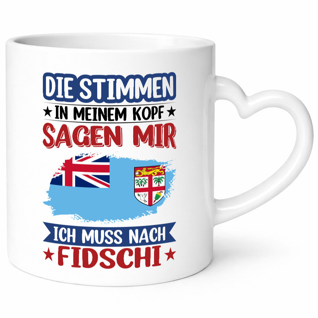 Fidschi | Urlaub Stimmen in meinem Kopf Traumland lustiger Spruch Geschenk Tasse