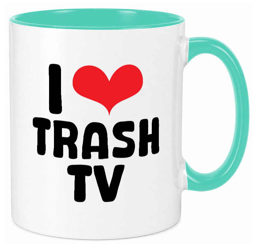 I love Trash TV | v2 lustig Humor Geschenkidee Geschenk Tasse