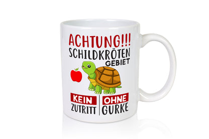 Achtung Schildkröte lustig Humor Geschenkidee Geschenk Tasse