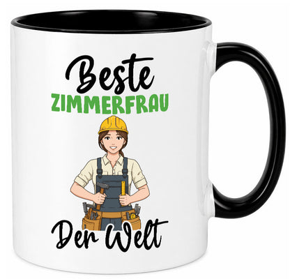 Beste Zimmerfrau| Holzbau | Handwerkerin v2 Geschenk Humor Geschenkidee