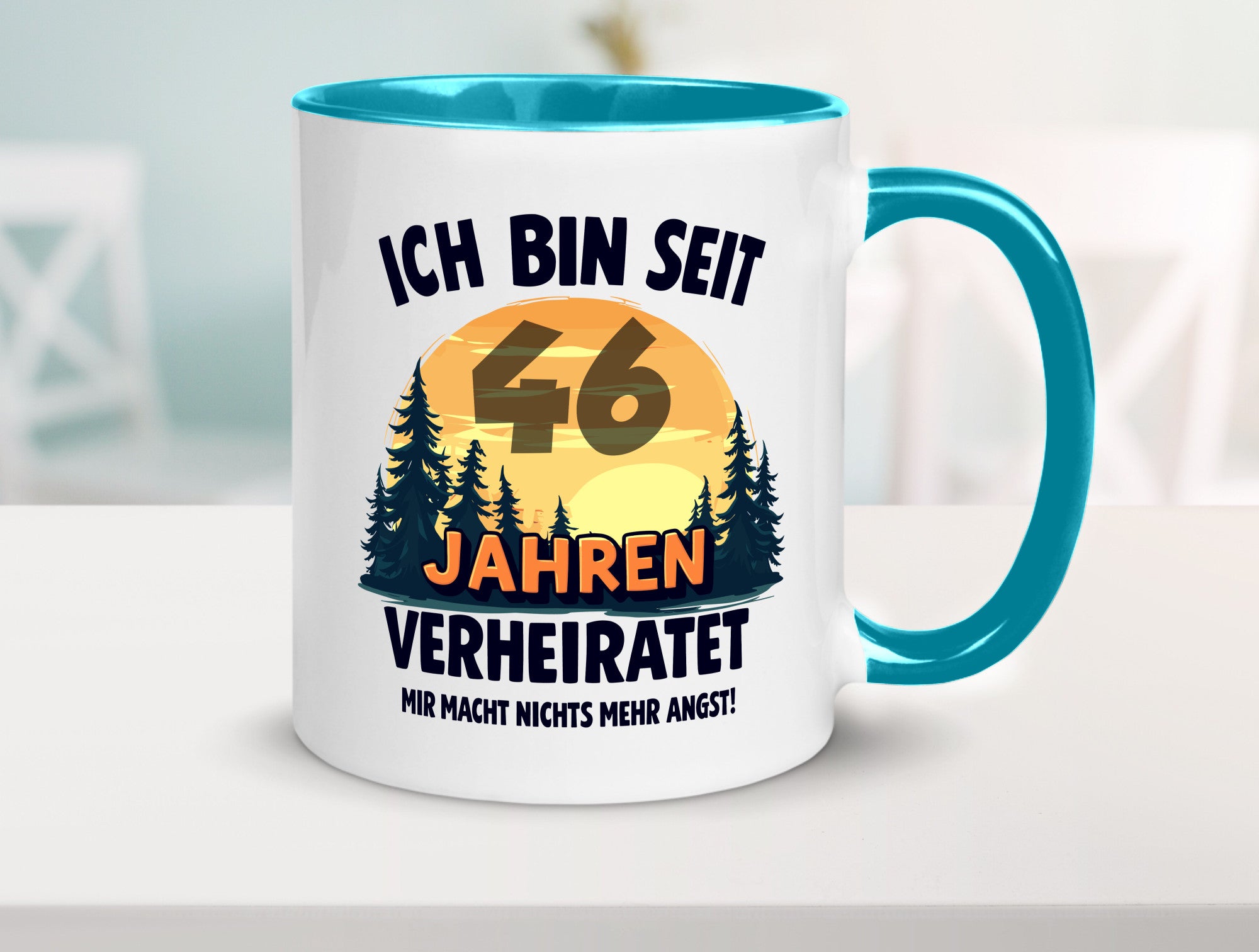 Ich bin Verheiratet | 46. Hochzeitstag Ehepaar Geschenkidee Humor Tasse