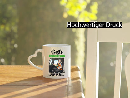 Beste Truckerin | LKW Fahrerin v2 Humor Geschenkidee Tasse