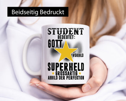 Bedeutung von Student | Universität Uni Studium Geschenkidee Humor Tasse