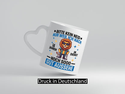 14 Jahre im Dienst | Arbeitsjubiläum Arbeit Geschenkidee Kollegen Büro Humor