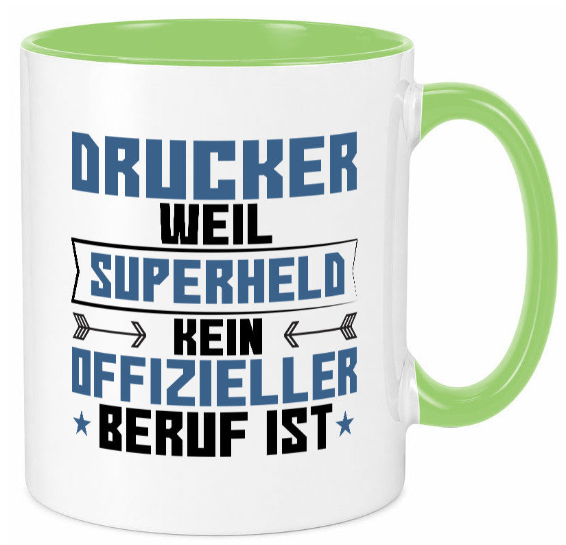 Superheld Drucker | Druckerei Print Medien Humor Geschenkidee Tasse