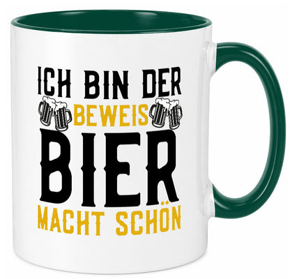 Beweis Bier macht schön | Biertrinker Party Pils Geschenk Humor Geschenkidee Tasse