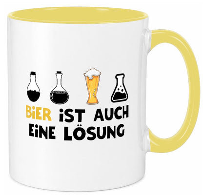 Bier ist auch eine Lösung | Bierliebhaber Biertrinker Geschenk Humor Tasse