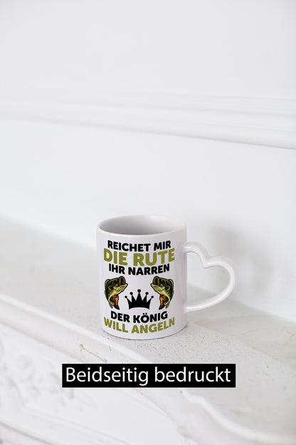 Reicht mir die rute ihr Narren | Angeln Fische Humor Geschenkidee Tasse