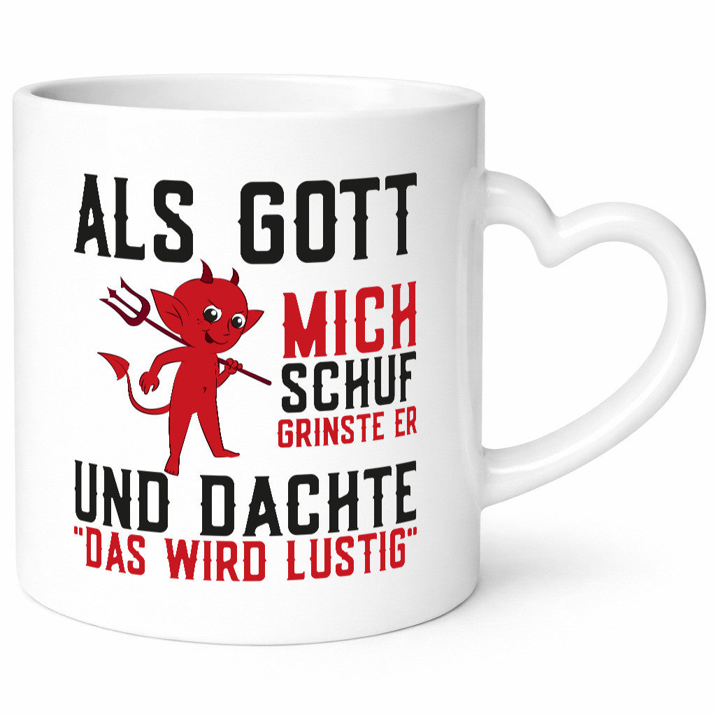 Als Gott mich Schuh | Das wird Lustig Teufel Geschenk Humor Geschenkidee