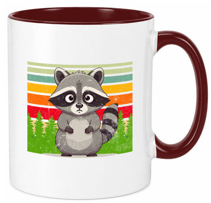 Waschbär | Vintage v2 lustiger Spruch Geschenk Humor Geschenkidee Tasse