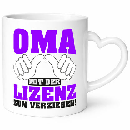 Oma mit Lizenz | Spruch Großmutter lustig Familie Geschenkidee Geschenk Tasse